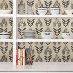 Folk Tulip Peel & Stick Wallpaper