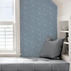 0027973 navy poplin texture peel stick wallpaper.jpeg