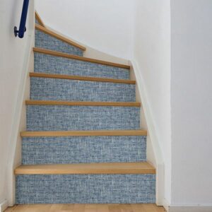 Navy Poplin Texture Peel & Stick Wallpaper