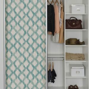 Teal Floating Trellis Peel & Stick Wallpaper