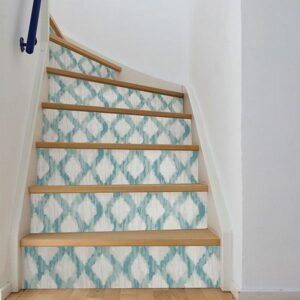Teal Floating Trellis Peel & Stick Wallpaper