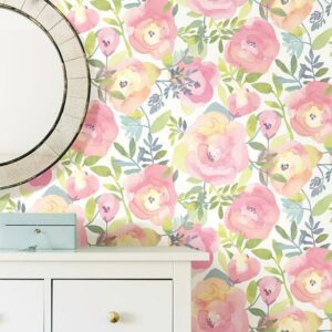 Peachy Keen Pink Peel & Stick Wallpaper