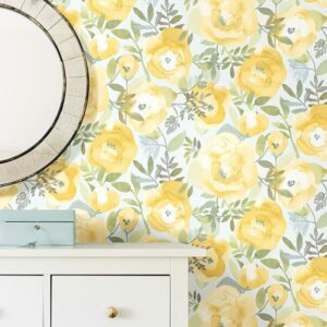 Peachy Keen Yellow Peel & Stick Wallpaper
