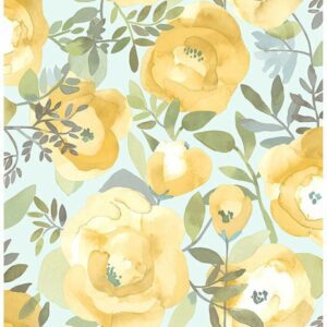 Peachy Keen Yellow Peel & Stick Wallpaper