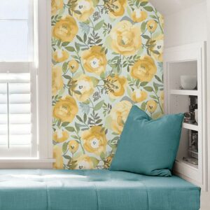 Peachy Keen Yellow Peel & Stick Wallpaper