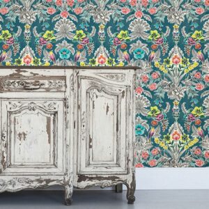 Summer Love Teal Peel & Stick Wallpaper