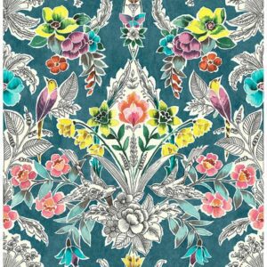 Summer Love Teal Peel & Stick Wallpaper