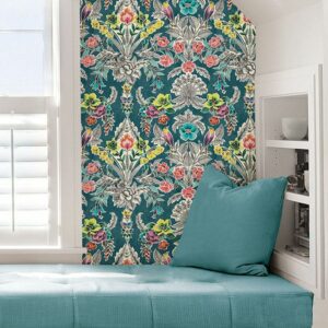 Summer Love Teal Peel & Stick Wallpaper