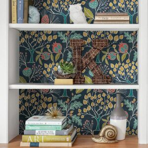 Groovy Garden Navy Peel & Stick Wallpaper
