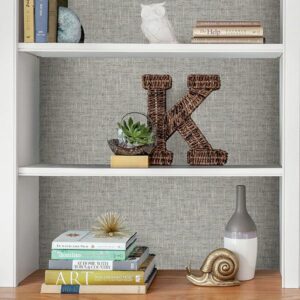 Grey Poplin Texture Peel & Stick Wallpaper