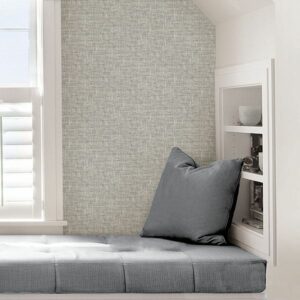 Grey Poplin Texture Peel & Stick Wallpaper