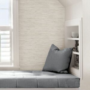 Cream Grassweave Peel and Stick Wallpaper