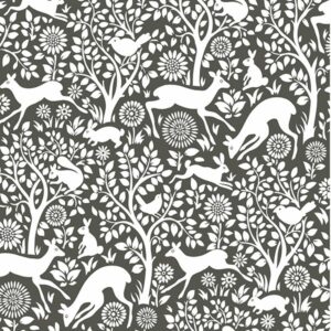 Charcoal Merriment Peel & Stick Wallpaper