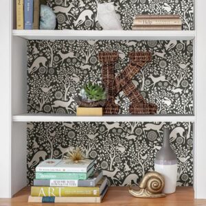 Charcoal Merriment Peel & Stick Wallpaper