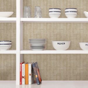 Aurum Linen Peel and Stick Wallpaper