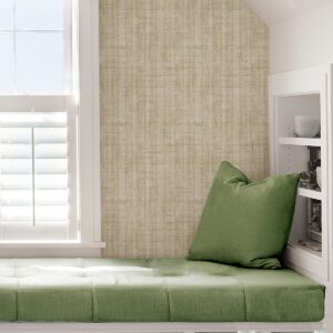 Aurum Linen Peel and Stick Wallpaper