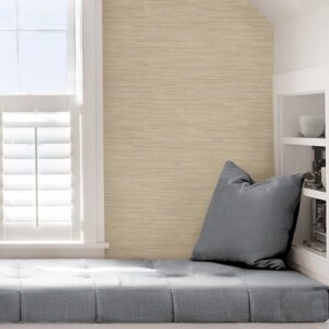 Tibetan Grasscloth Cream Peel & Stick Wallpaper