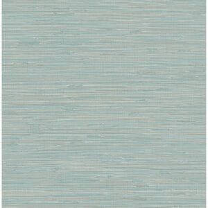 Tibetan Grasscloth Teal Peel & Stick Wallpaper