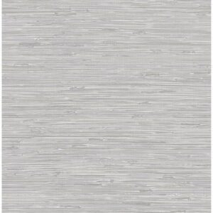 Tibetan Grasscloth Silver Peel & Stick Wallpaper