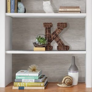 Tibetan Grasscloth Silver Peel & Stick Wallpaper