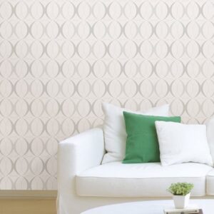 Circulate Light Silver Peel And Stick Wallpaper