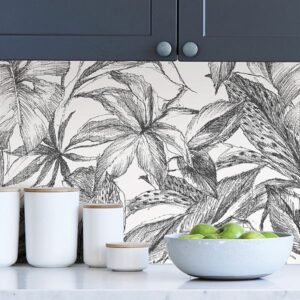 Black Canopy Peel & Stick Wallpaper