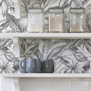 Black Canopy Peel & Stick Wallpaper