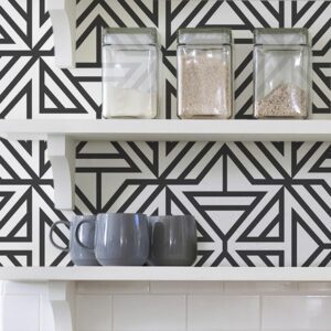 Black Linear Peel and Stick Wallpaper