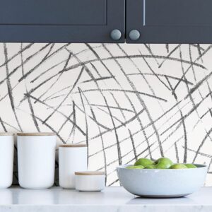 Black Imprint Peel and Stick Wallpaper