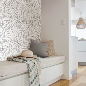 Black Imprint Peel and Stick Wallpaper