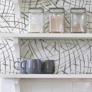 Black Imprint Peel and Stick Wallpaper