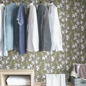 Taupe & Lime Fairfield Peel and Stick Wallpaper