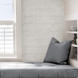 Scott Living White Urban Concrete Self Adhesive Wallpaper