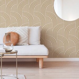 Scott Living Honey Gatsby Self Adhesive Wallpaper