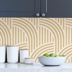 Scott Living Honey Gatsby Self Adhesive Wallpaper