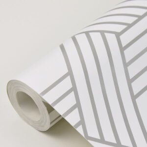 Scott Living Silver Illusion Self Adhesive Wallpaper