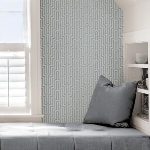 Scott Living Sky Blue Crystalline Self Adhesive Wallpaper