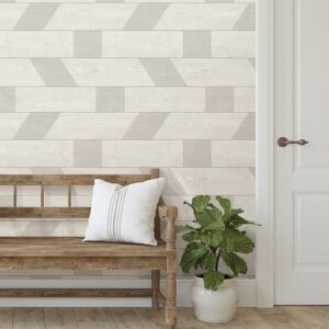 Scott Living Natural Graphic Shiplap Self Adhesive Wallpaper