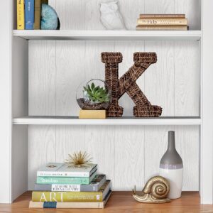 Timber White Peel and Stick Wallpaper