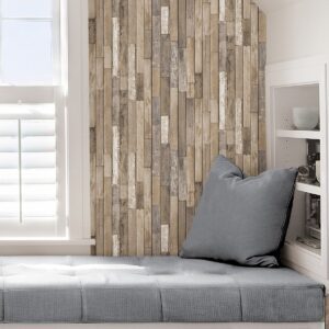 Weathered Plank Barn Peel & Stick Wallpaper