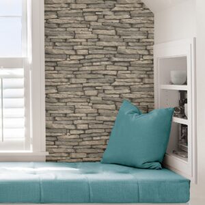 Hickory Creek Stone Peel & Stick Wallpaper