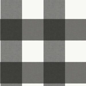 Charcoal Farmhouse Plaid Peel & Stick Wallpaper