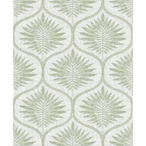 Green Primitive Leaves Peel & Stick Wallpaper