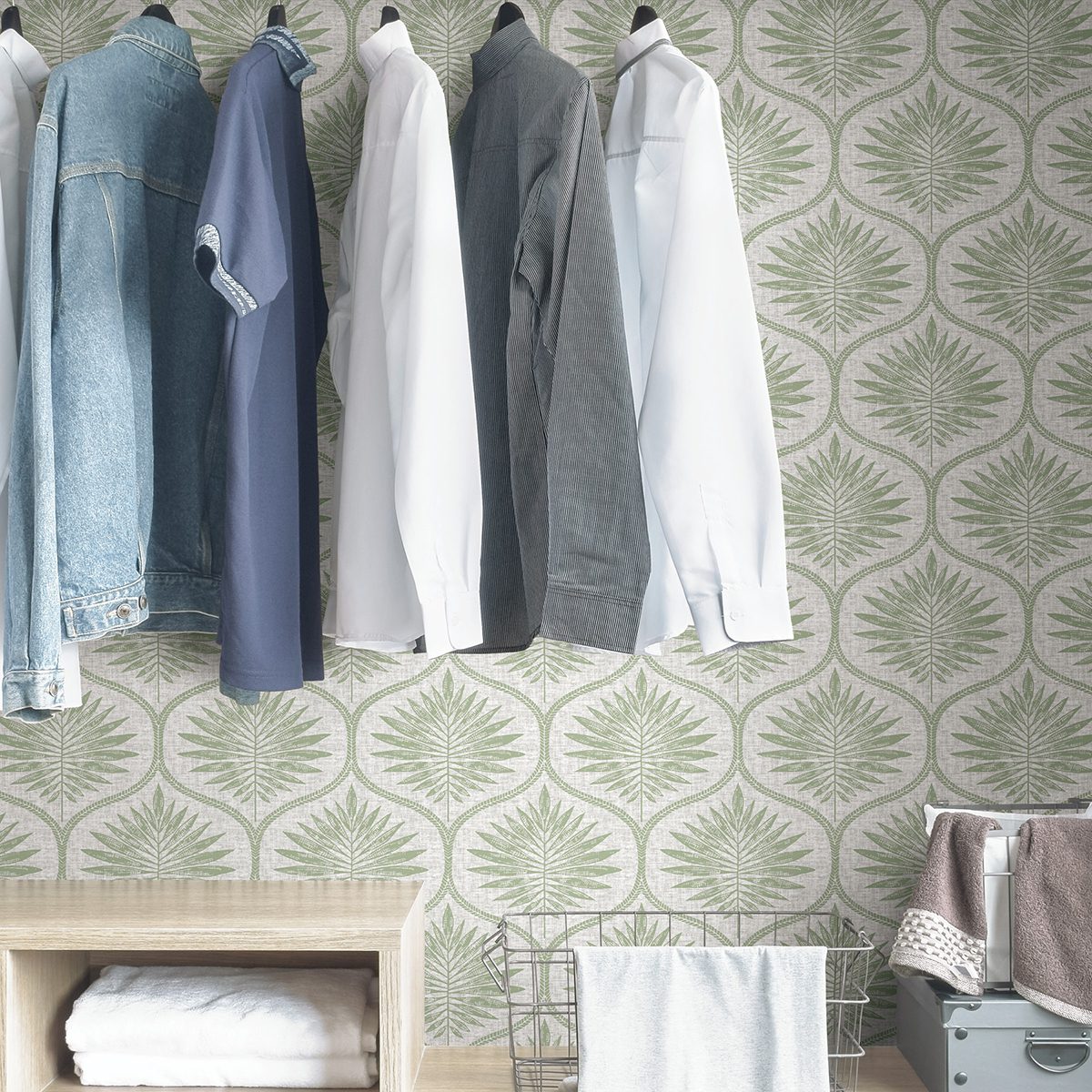 0047004 green primitive leaves peel and stick wallpaper.jpeg