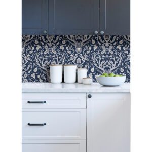 Navy Escape to the Forest Peel & Stick Wallpaper