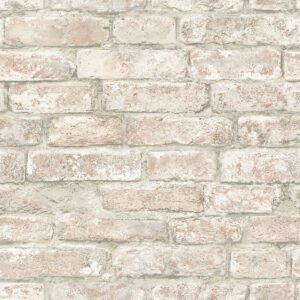 White Washed Denver Brick Peel and Stick Wallpaper