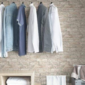 White Washed Denver Brick Peel and Stick Wallpaper