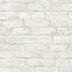 White Denver Brick Peel and Stick Wallpaper