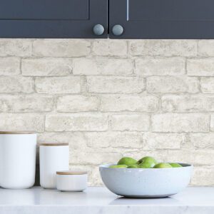 White Denver Brick Peel and Stick Wallpaper