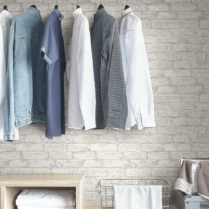 White Denver Brick Peel and Stick Wallpaper